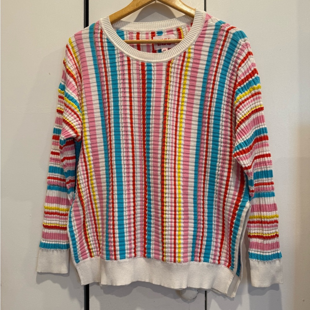 Colorful Striped Women's Cotton Sweater